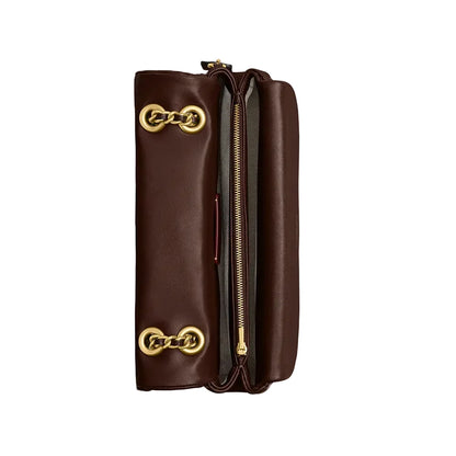 The Tabby Shoulder Bag 26 With Pillow Quilting- Brass/Maple